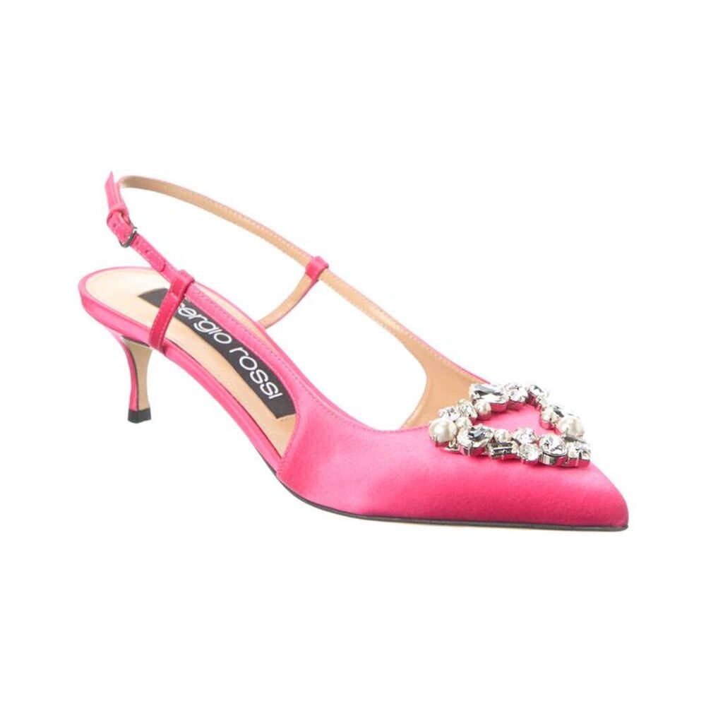 Sergio Rossi Godiva Satin Slingback Pump, Pink